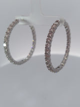 8.80 Carat Diamond Hoop Earrings Inside Out