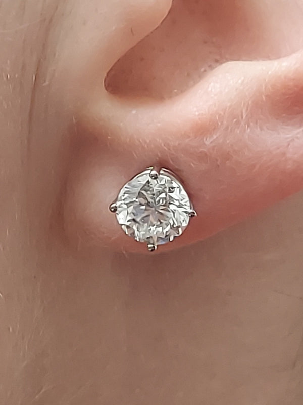 3.00 Carat Diamond Stud Earrings