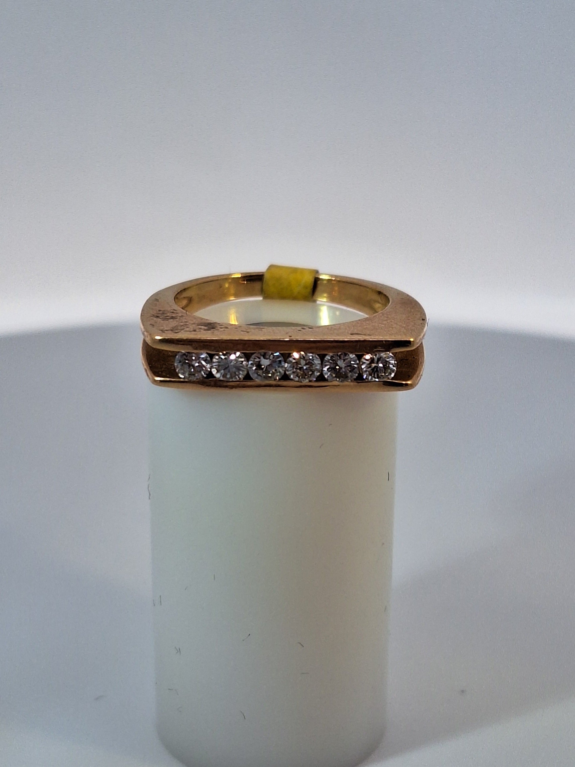 6 Stone Tension Set Diamond Band