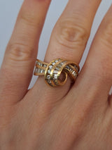 Chanel Set Round & Baguette Diamond Vintage Bow Ring