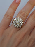 Vintage Flower Diamond Ring