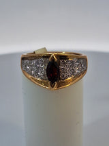 Red Ruby & Diamond Vintage Fashion Ring