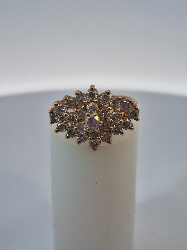 Multistone Diamond Vintage Ring