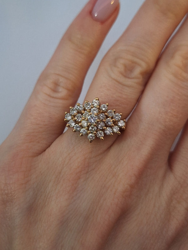 Multistone Diamond Vintage Ring