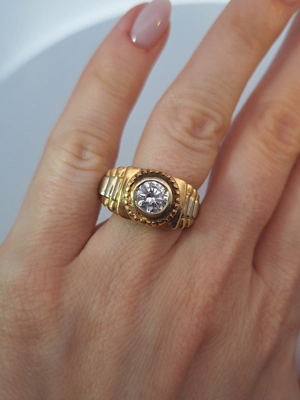 Bezel Set Diamond Vintage Ring