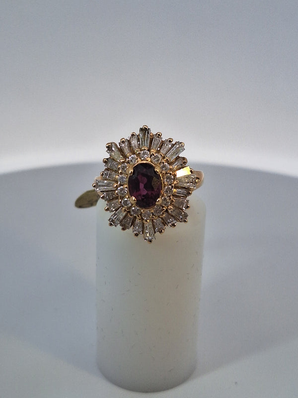 Ruby & Multicut Diamond Vintage Ring