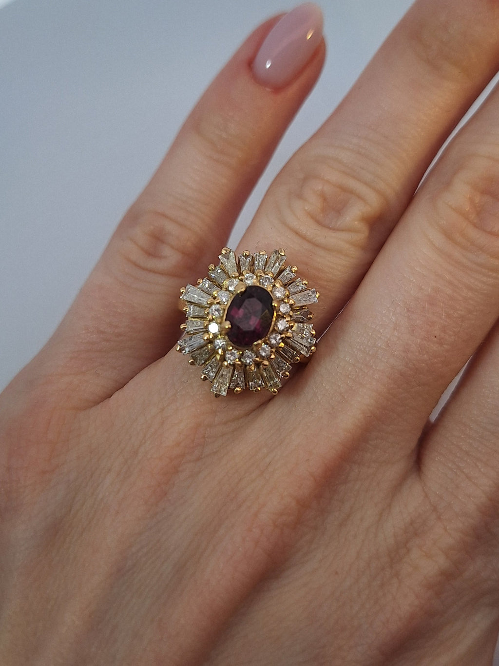 Ruby & Multicut Diamond Vintage Ring