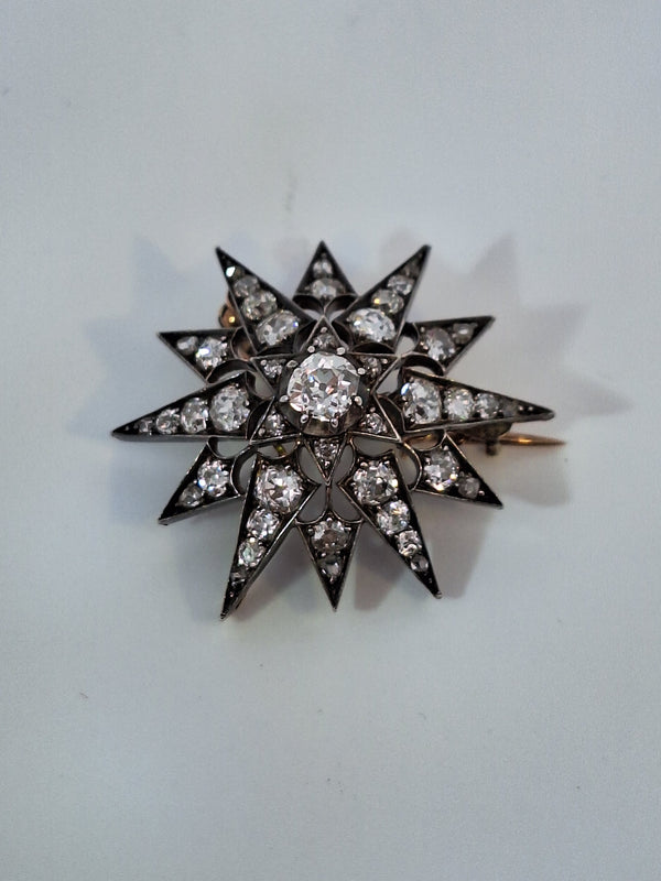 Art Deco Diamond Brooch Pin