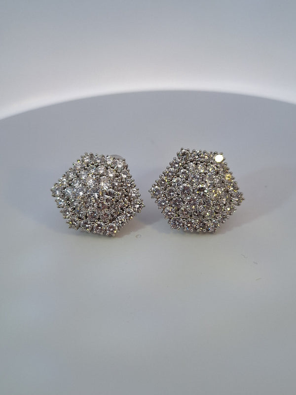 David Webb Diamond Clip Earrings