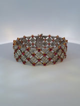 Tiffany Diamond & Ruby Trellis Bracelet