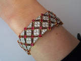 Tiffany Diamond & Ruby Trellis Bracelet