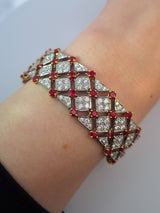 Tiffany Diamond & Ruby Trellis Bracelet