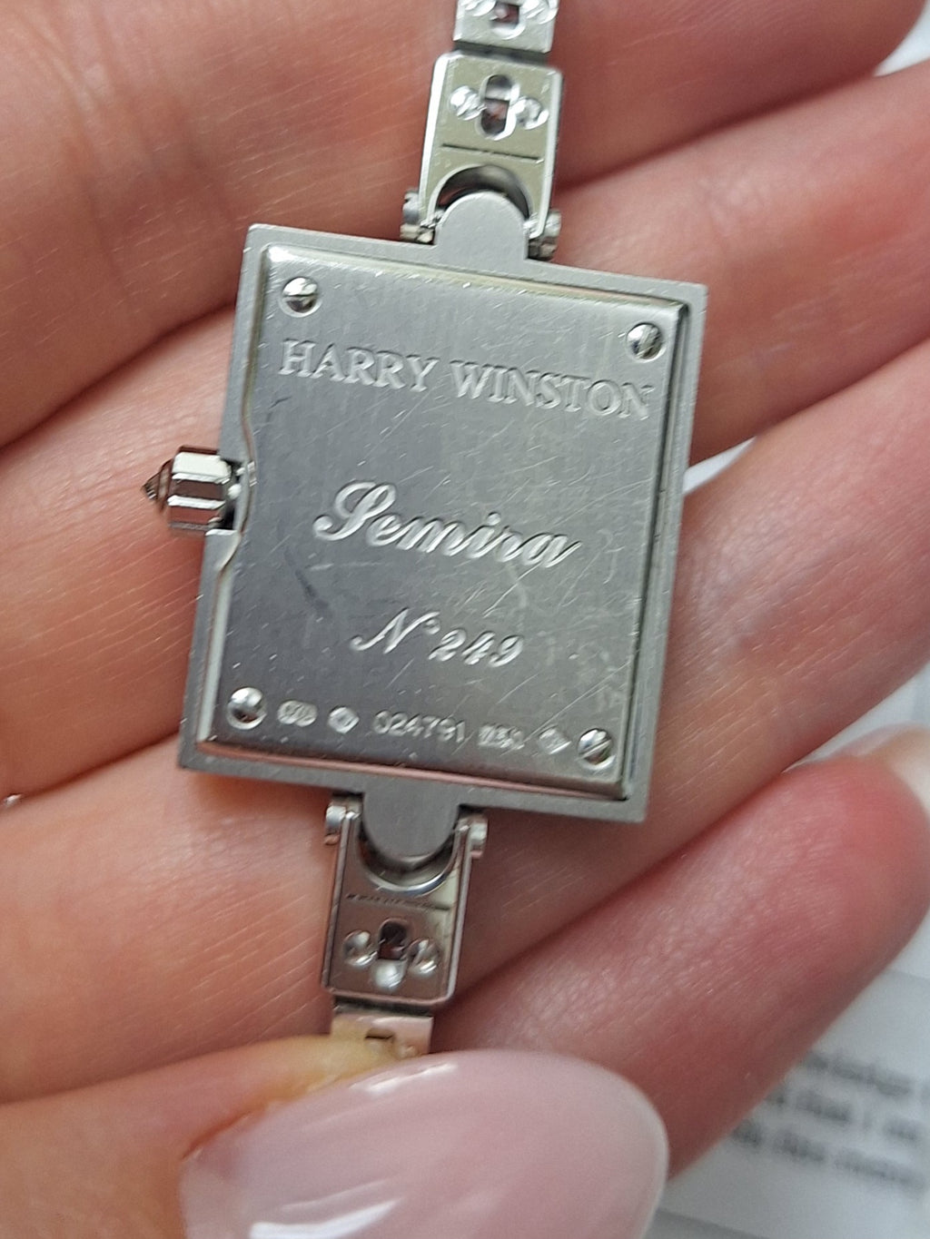 Harry Winston Mother of Pearl Diamond Bracelet Watch