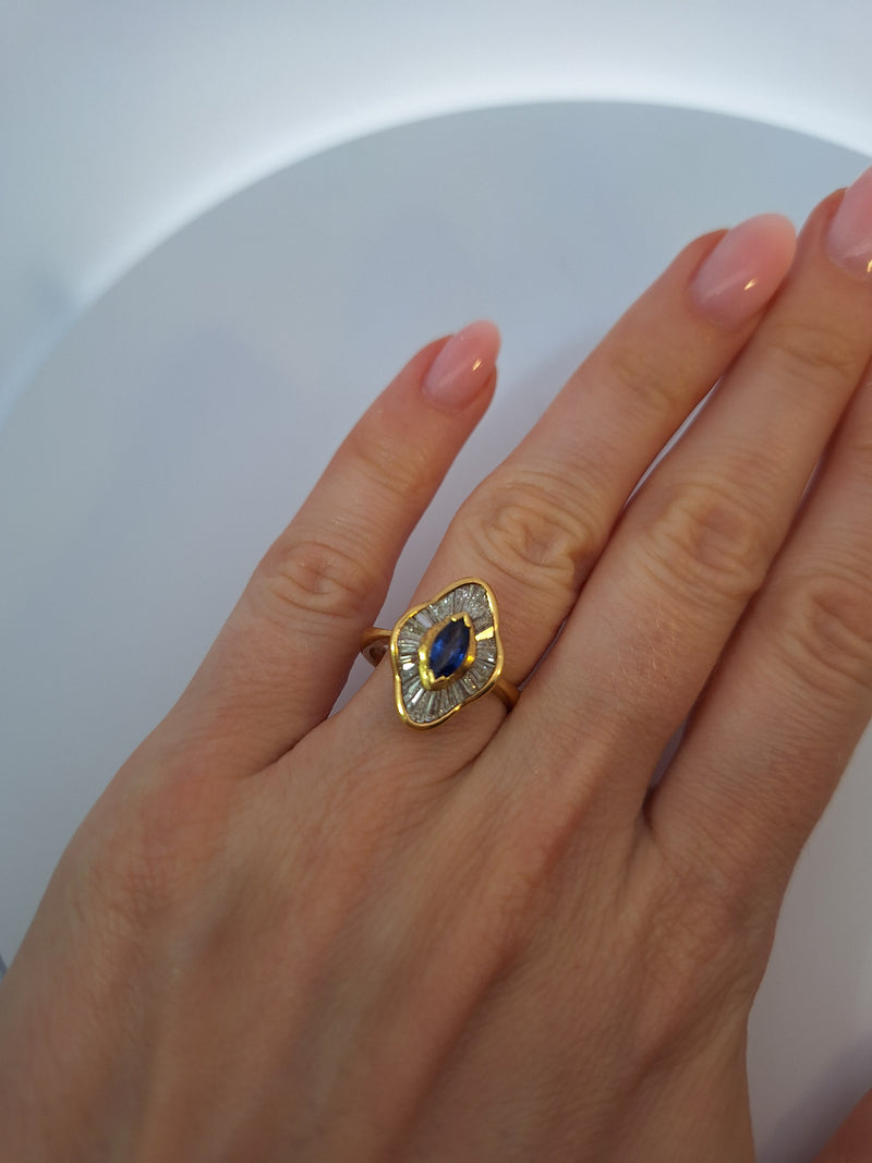 Tiffany Vintage Sapphire & Diamond Ring