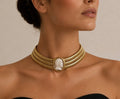 Bulgari Tubogas Marcus Aurelius cameo choker necklace