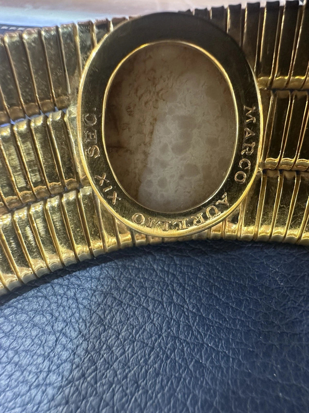 Bulgari Tubogas Marcus Aurelius cameo choker necklace detail view
