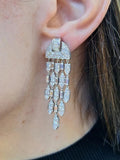 Cartier dangle diamond earrings in 18k white gold