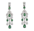 Graff emerald and diamond earrings