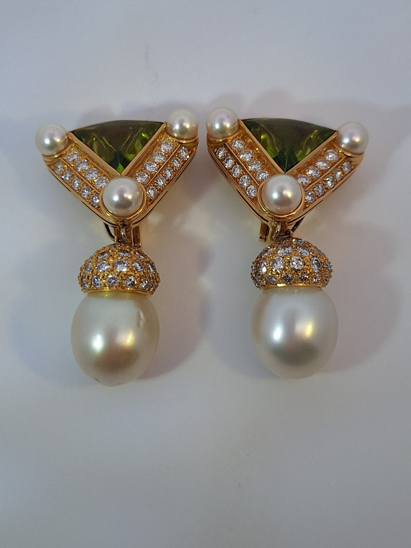 Bvlgari Multistone Drop Earrings