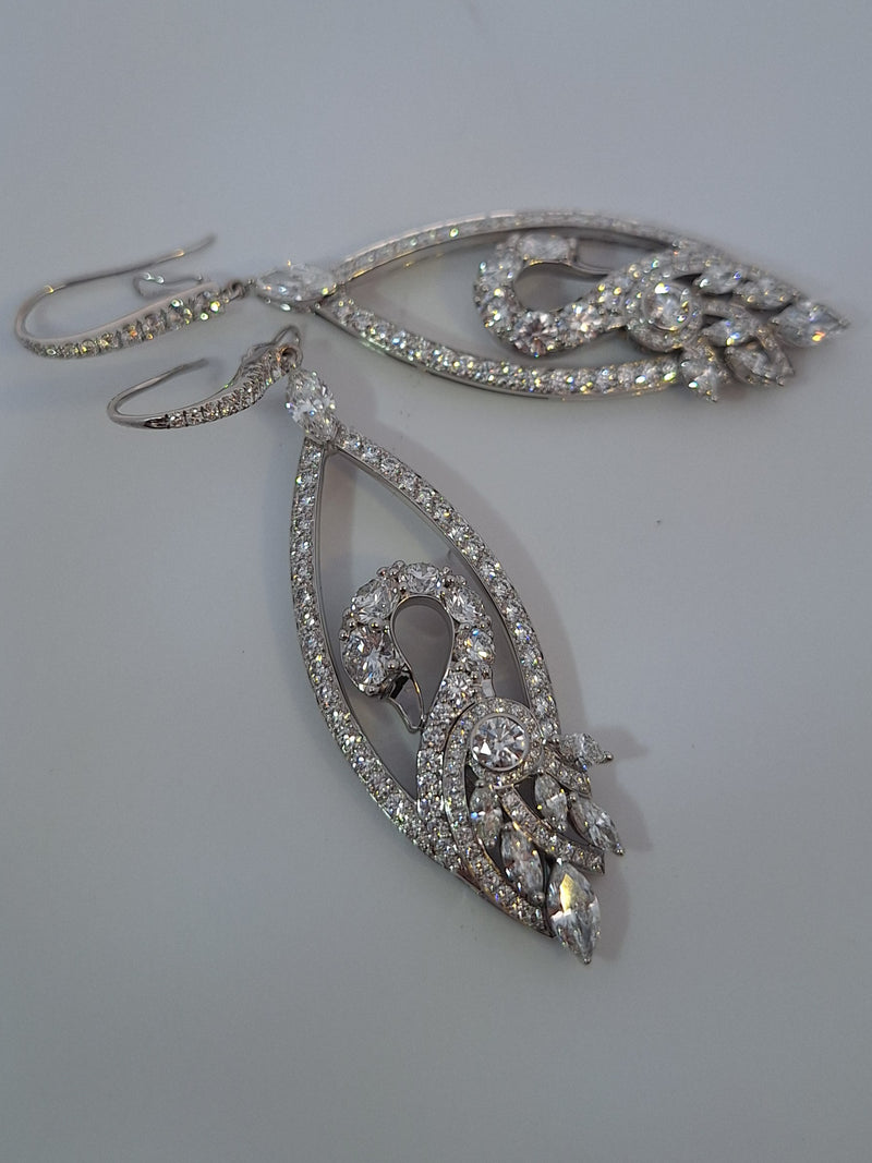 Graff Diamond Swan Necklace & Earrings