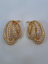 Cartier Gold & Diamond Clip Earrings