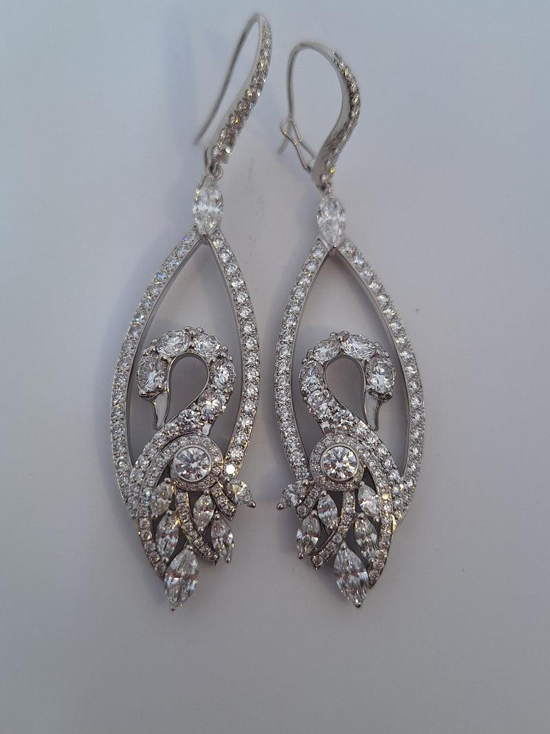 Graff Diamond Swan Necklace & Earrings