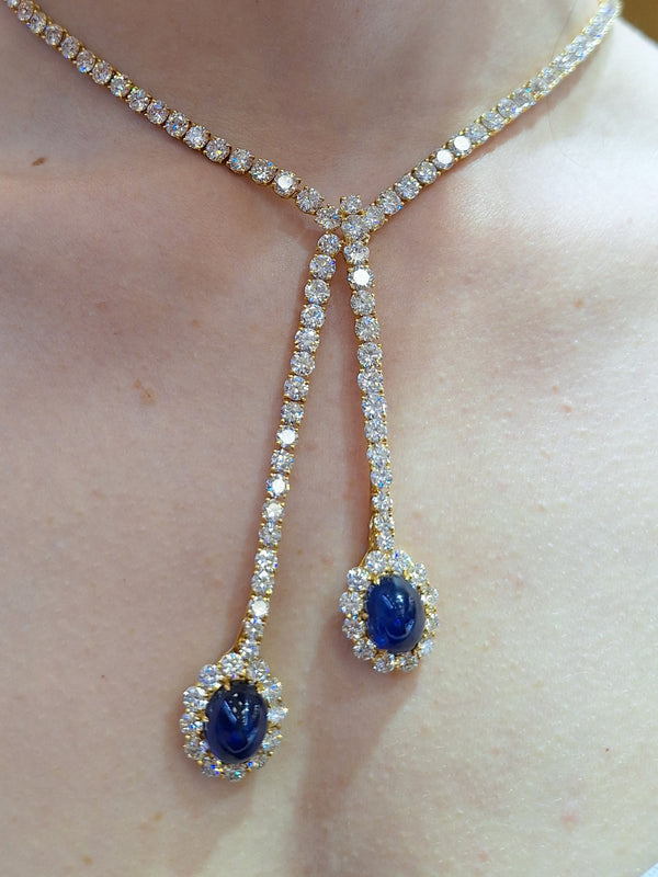 Harry Winston Sapphire & Diamond Necklace