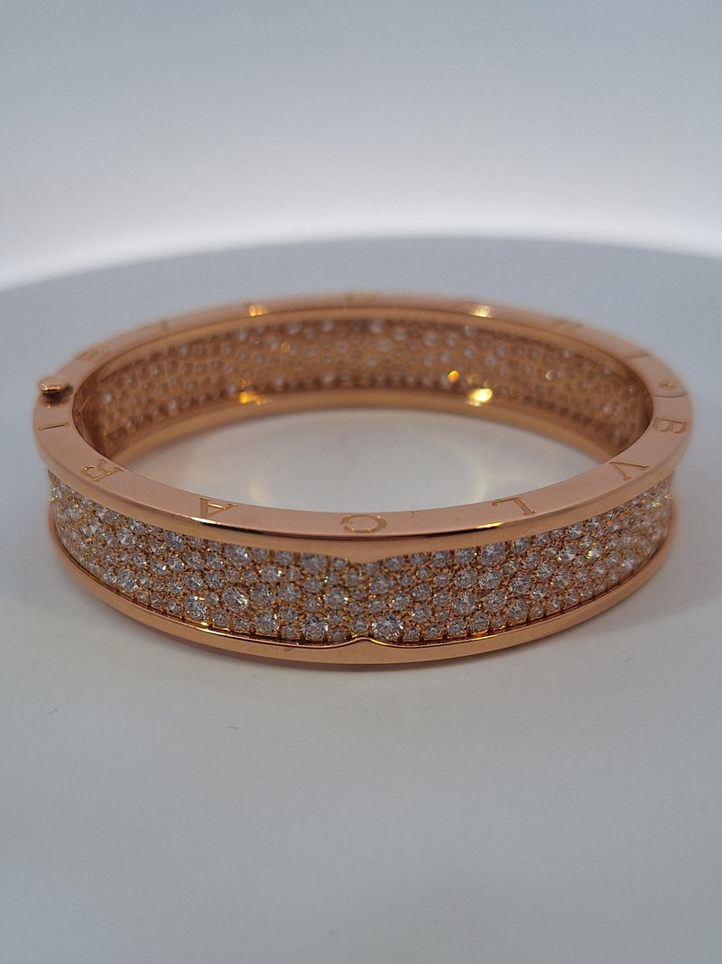 Bvlgari B.Zero 1 18Kt Rose Gold Diamond Bracelet