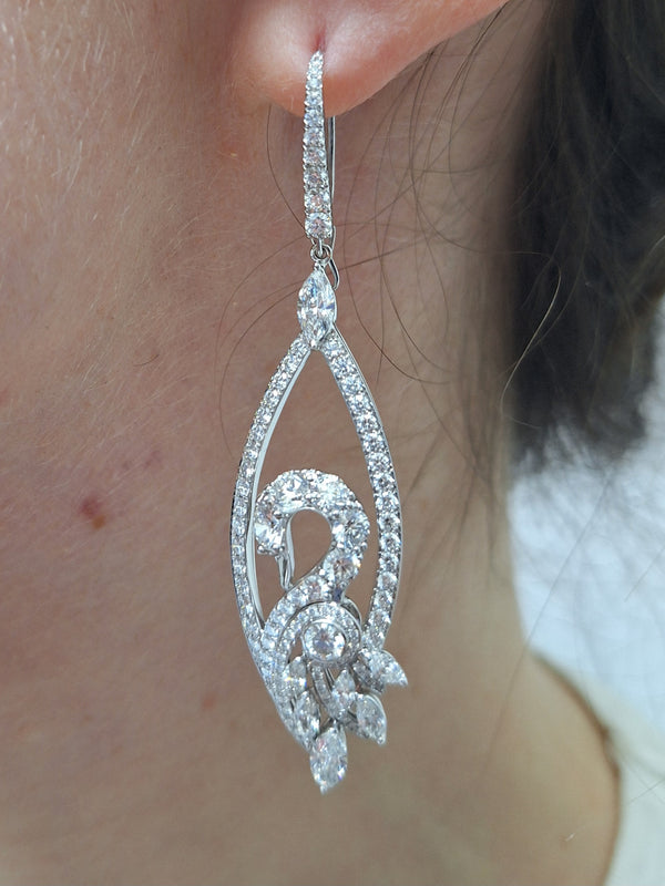 Graff Diamond Swan Necklace & Earrings