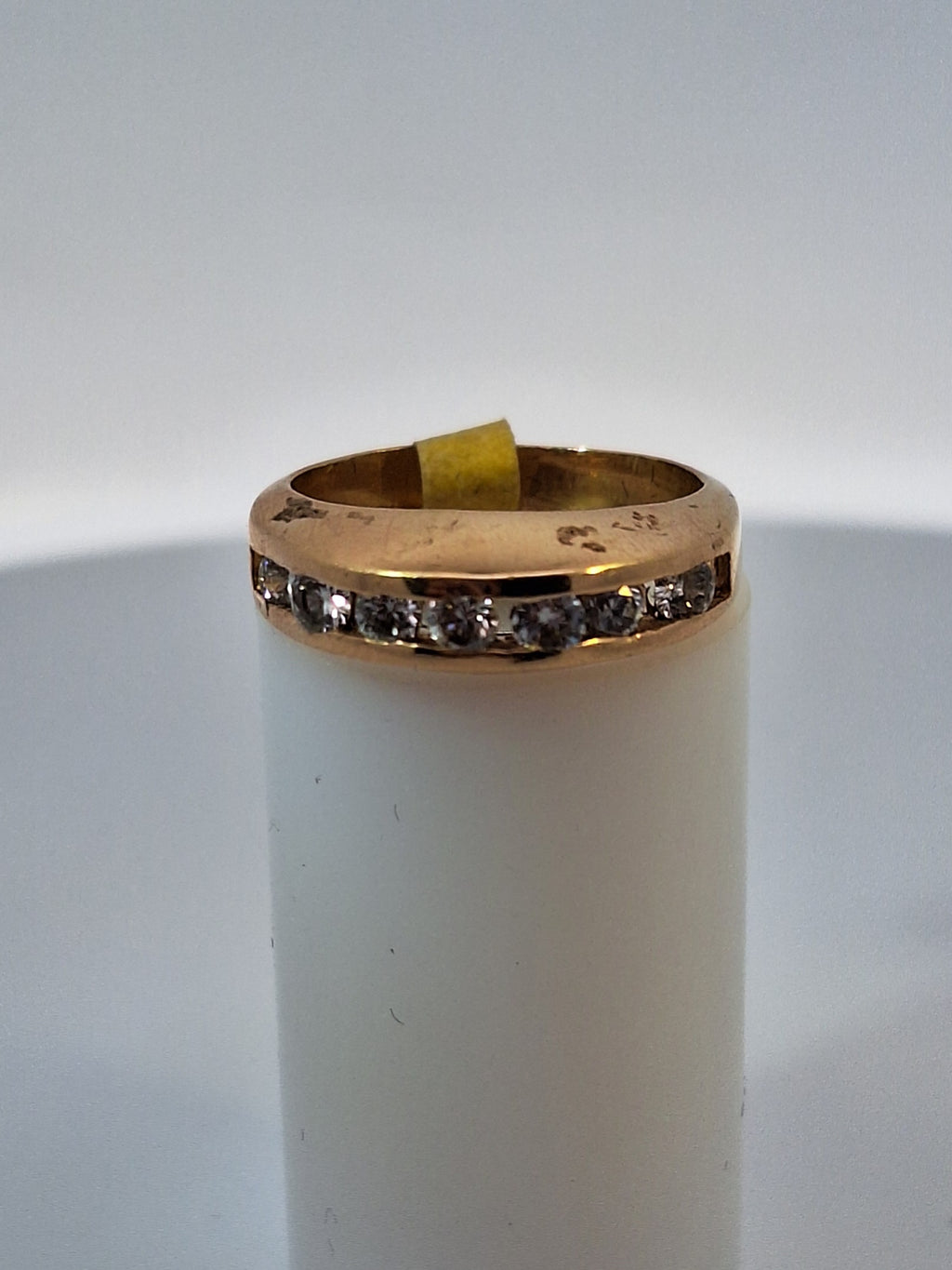 7 Stone Tension Set Diamond Band