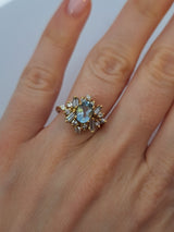 Aquamarine & Diamond Ring