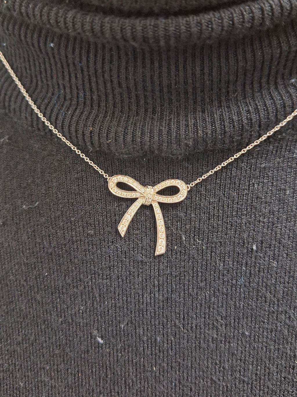 Tiffany Diamond Bow Pendant