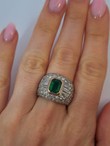 Bvlgari Emerald & Diamond Ring