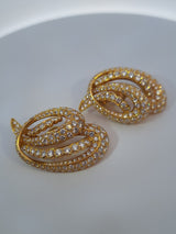 Cartier Gold & Diamond Clip Earrings