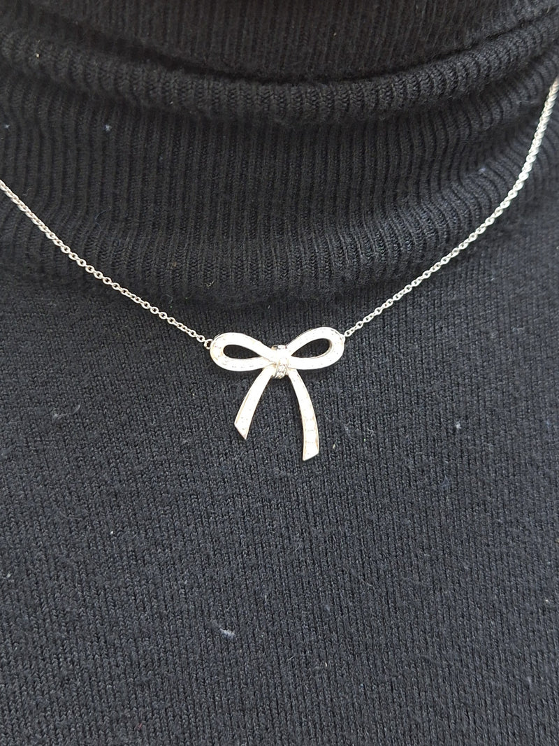 Tiffany Diamond Bow Pendant