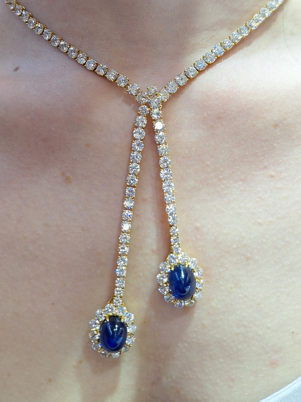 Harry Winston Sapphire & Diamond Necklace