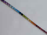 16.50 Carat Rainbow Multicolor Natural Sapphire Tennis Bracelet