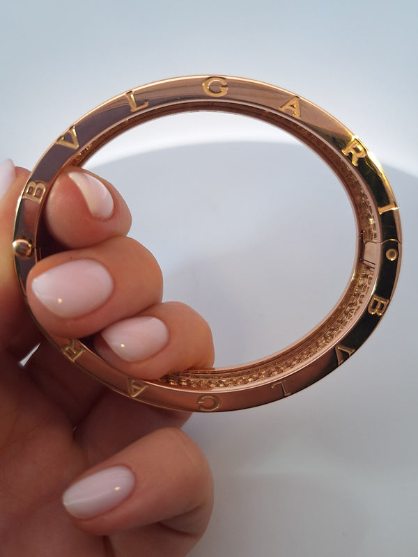 Bvlgari B.Zero 1 18Kt Rose Gold Diamond Bracelet