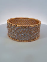 Van Cleef & Arpels 18Kt Rose Gold Diamond Perlee Bracelet