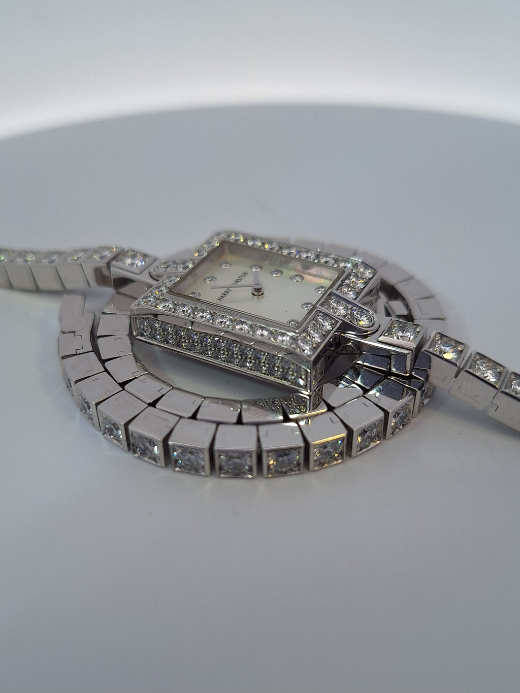 Harry Winston Mother of Pearl Diamond Bracelet Watch