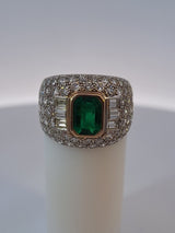 Bvlgari Emerald & Diamond Ring