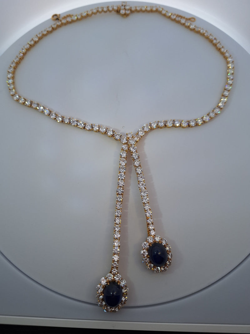 Harry Winston Sapphire & Diamond Necklace