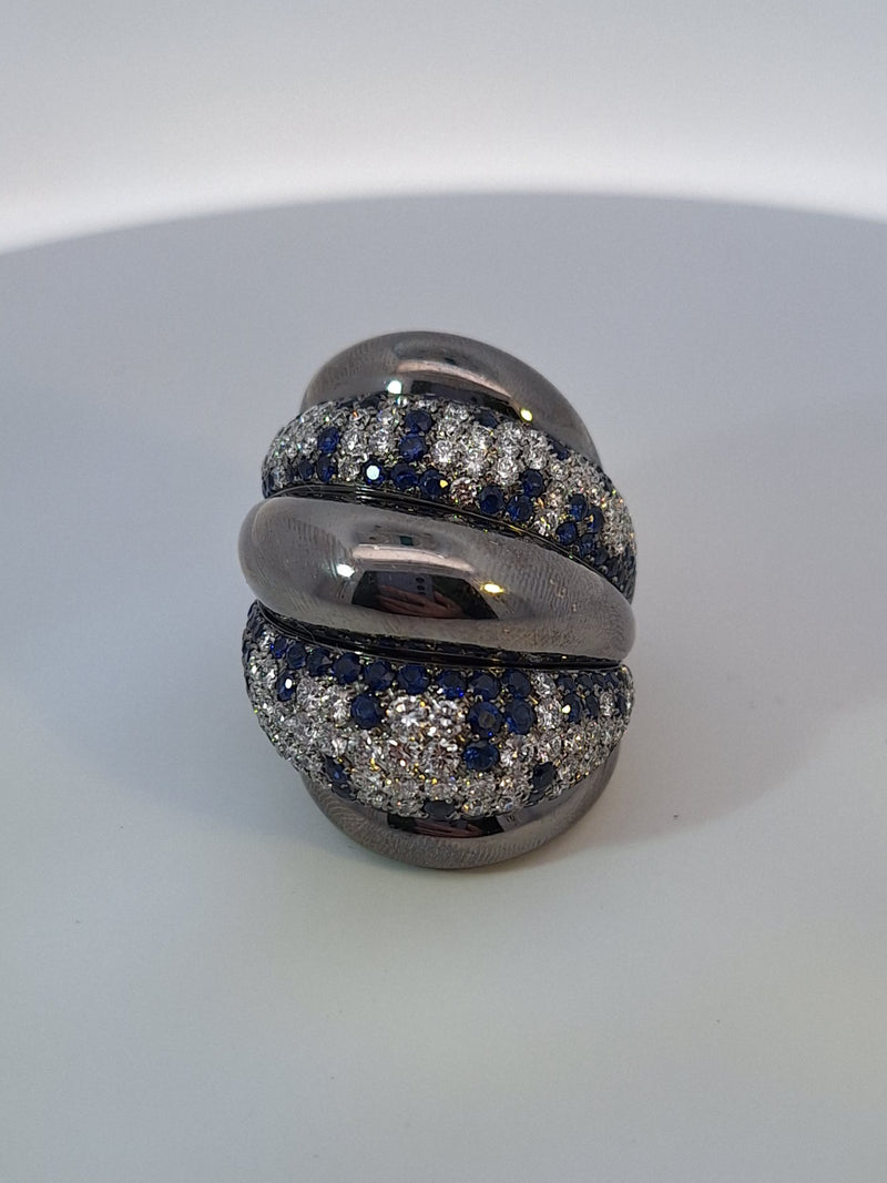 Crivelli Blue Sapphire & Diamond Ring