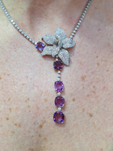 Cartier Sapphire & Diamond Caresse D'orchidees Necklace