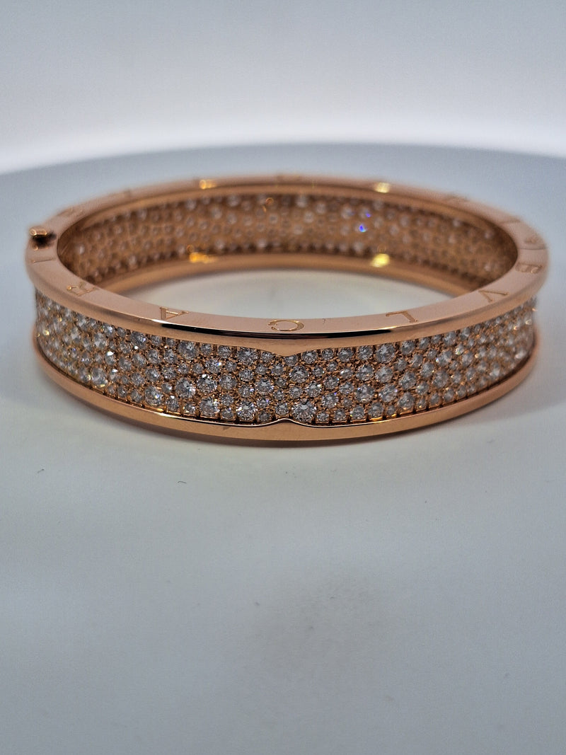 Bvlgari B.Zero 1 18Kt Rose Gold Diamond Bracelet