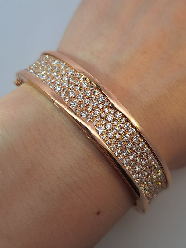 Bvlgari B.Zero 1 18Kt Rose Gold Diamond Bracelet