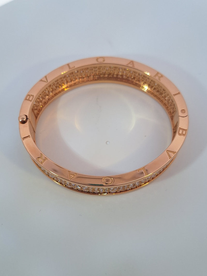 Bvlgari B.Zero 1 18Kt Rose Gold Diamond Bracelet