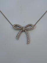 Tiffany Diamond Bow Pendant