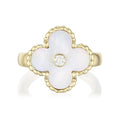 Van Cleef and Arpels Vintage Alhambra mother of pearl diamond ring