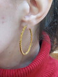 4.92 Carat Fancy Yellow Diamond Hoop Earrings